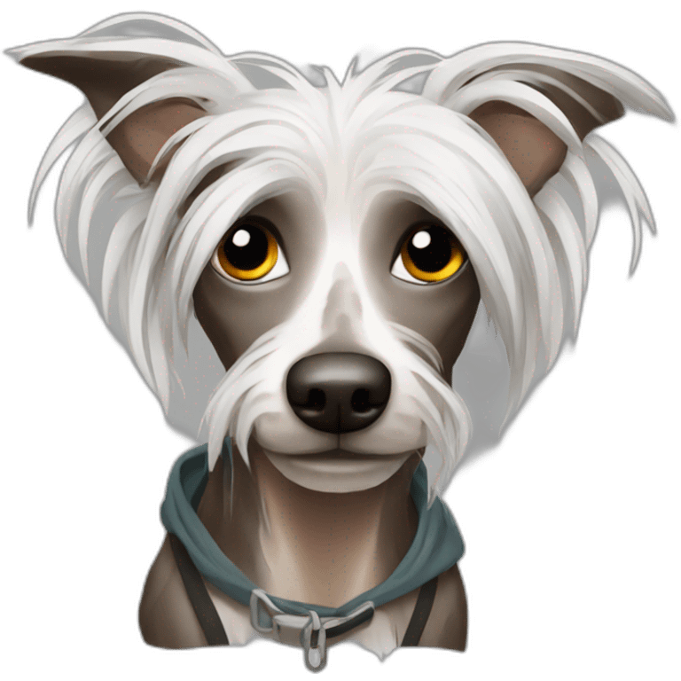 Chinese Crested homeless  emoji