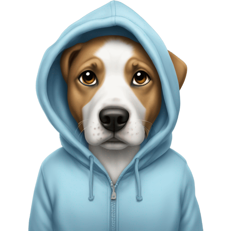 Dog water by a hoodie emoji