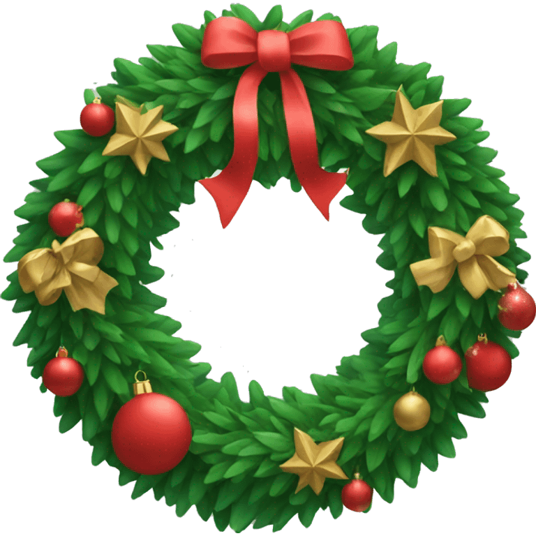 Christmas wreath emoji