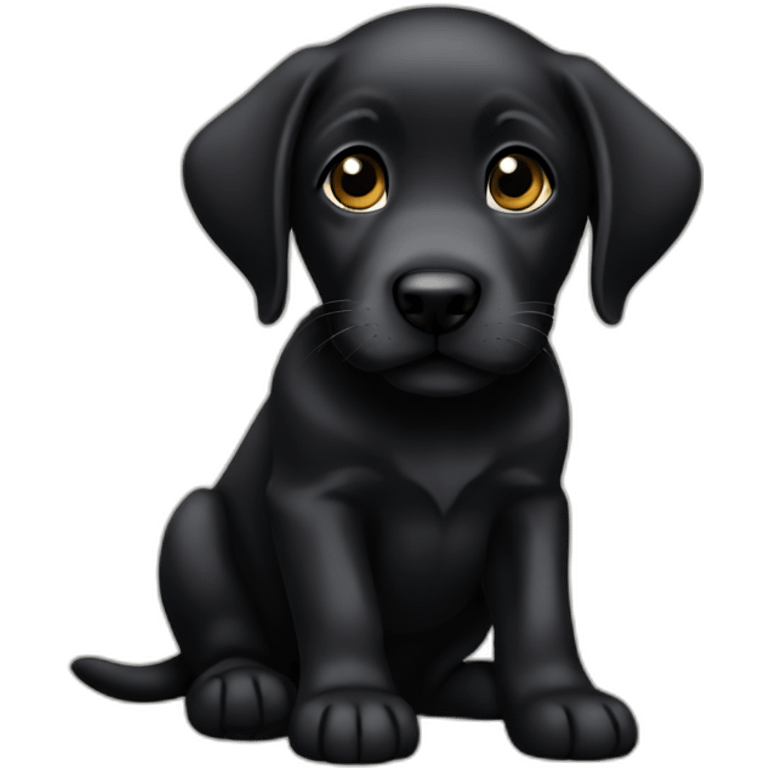 Black lab puppy emoji