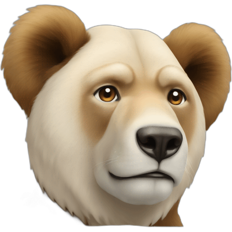 Vladimir Poutine sur un ours emoji