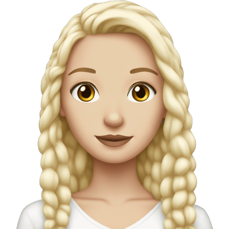 White girl white macan emoji