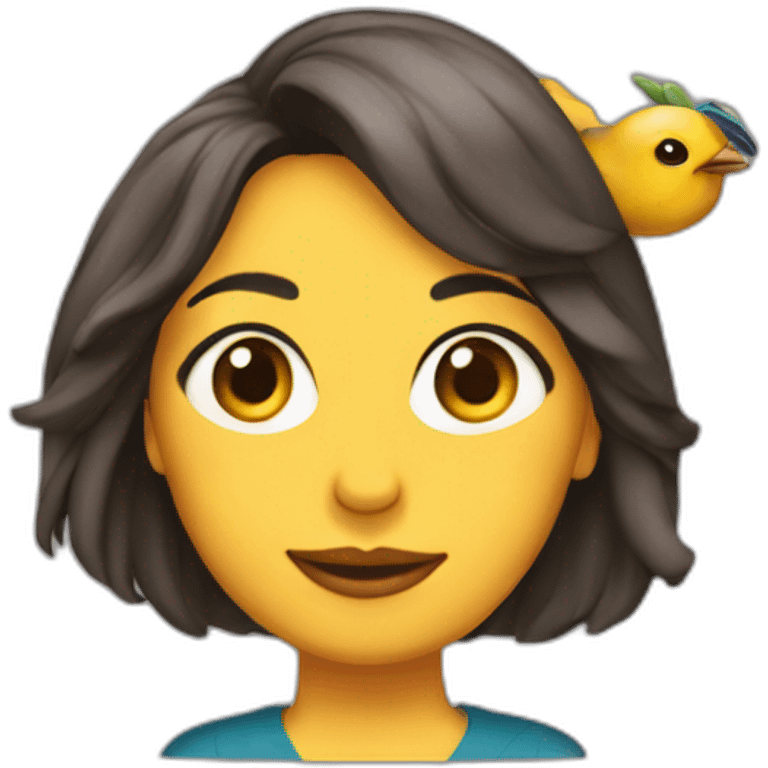 Mónica geller with turckey on head emoji