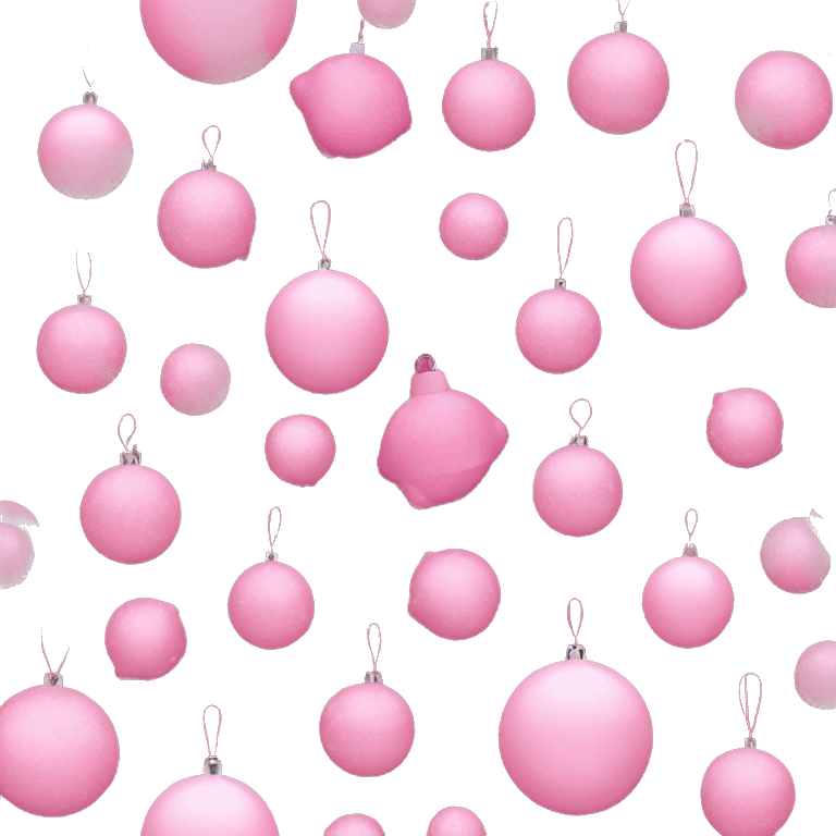 Pink Christmas ornaments  emoji