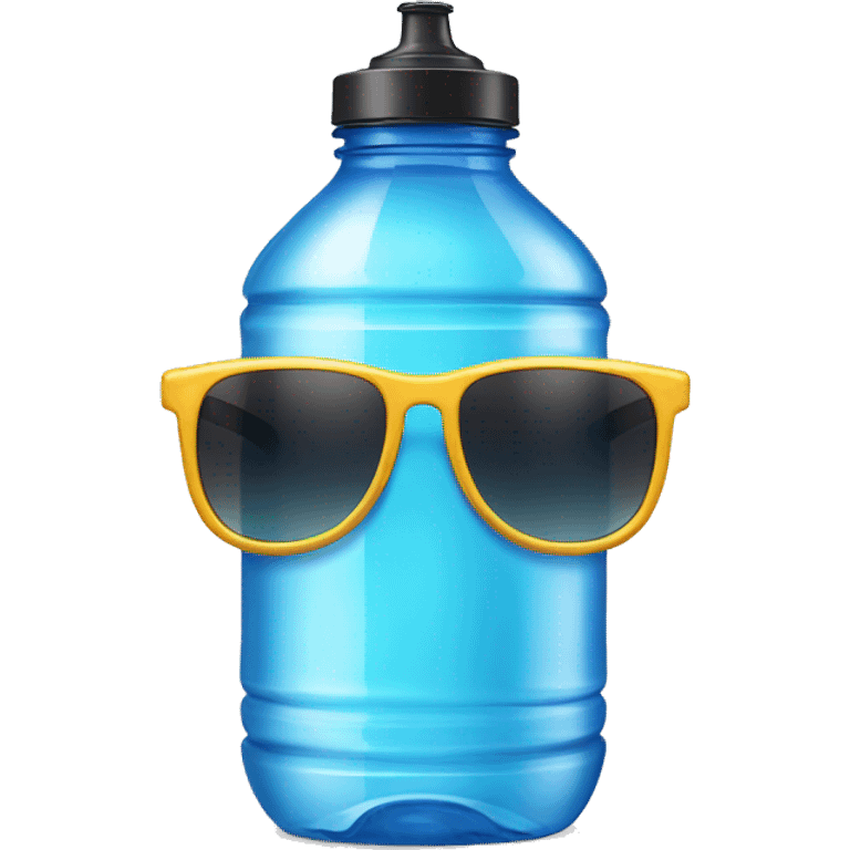 Water bottle with sunglasess emoji