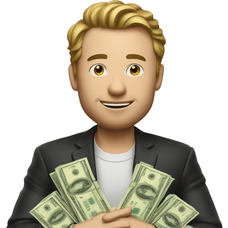 Elone musk with money emoji