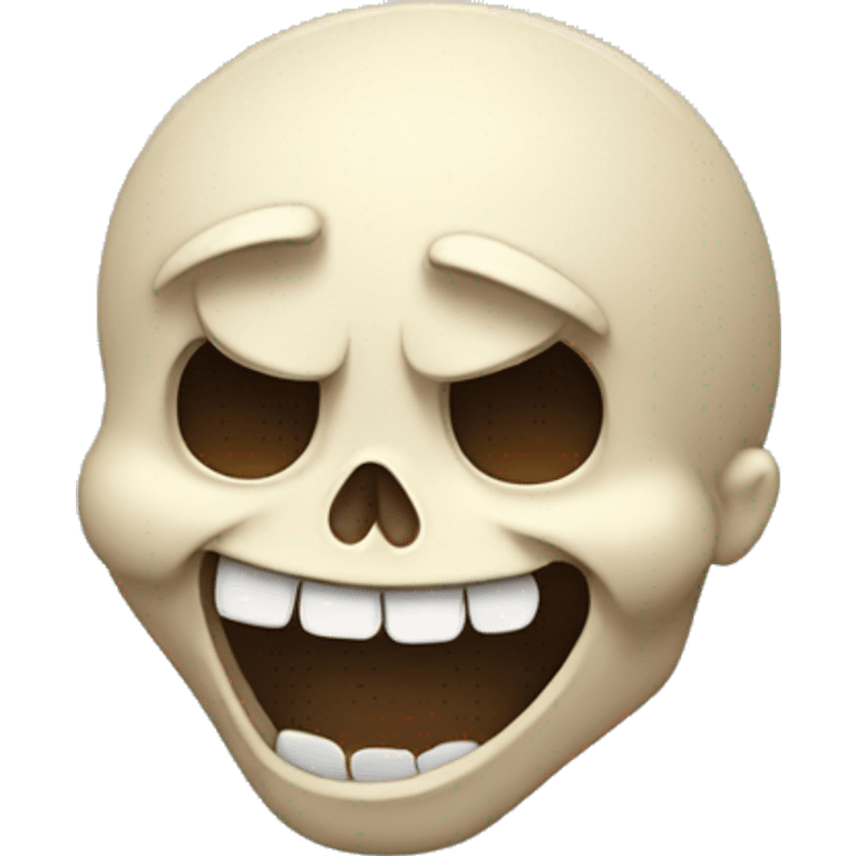 Skull laughing in tears emoji