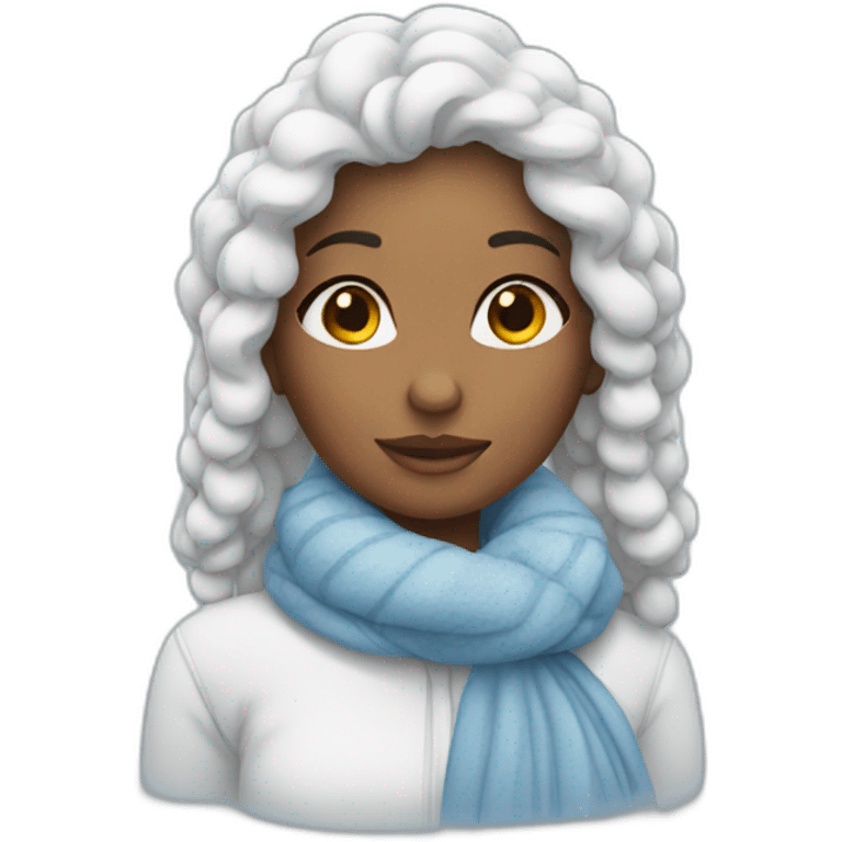 Snowy Young lady emoji