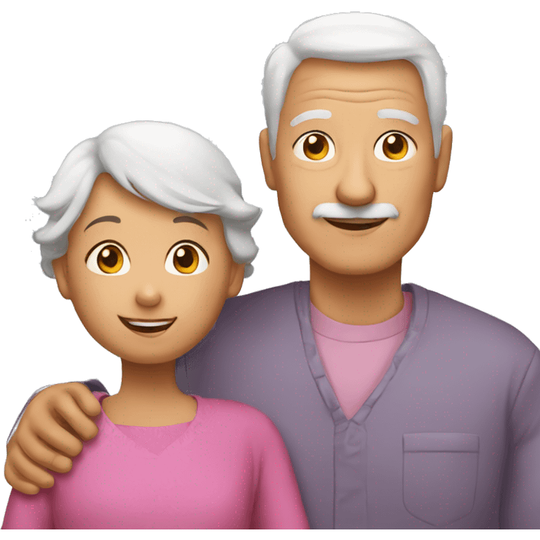 grandparents and grandchild emoji