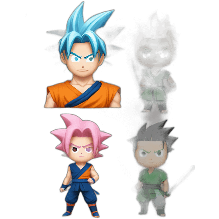 goku vs naruto vs kirby vs zoro emoji