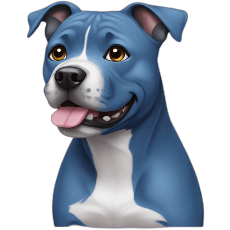 Blue staffie emoji