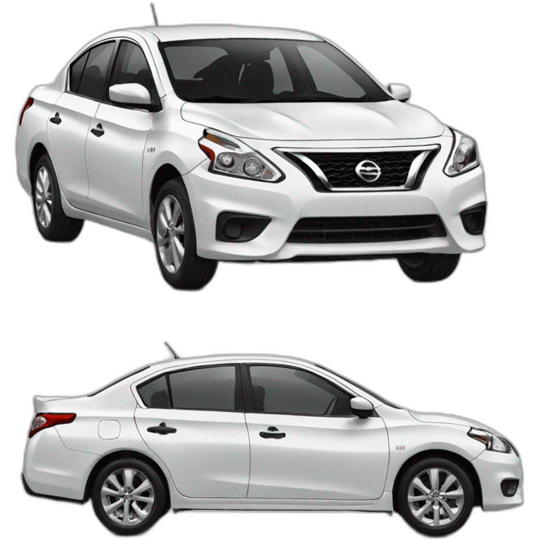 Nissan Sunny 2017 white emoji