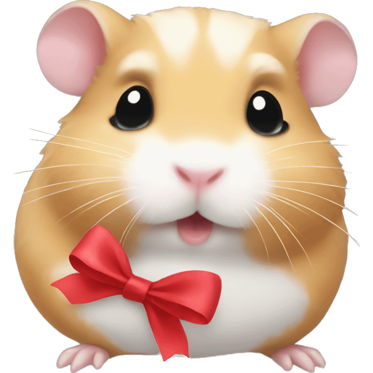 hamster with a bow emoji