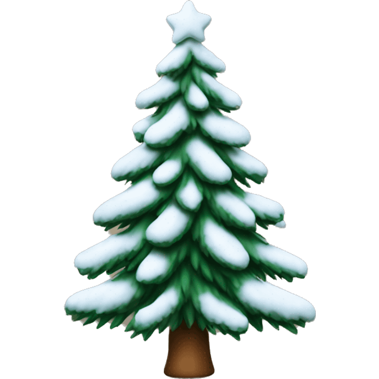 Christmas tree with snow on it. No decorations  emoji