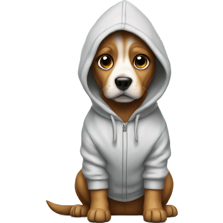 dog wearing a hoodie emoji