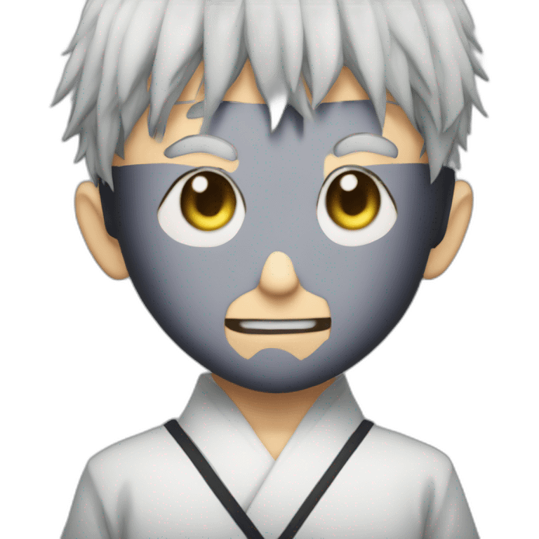 Satoru Gojo with his eyeband from jujutsu kaisen emoji