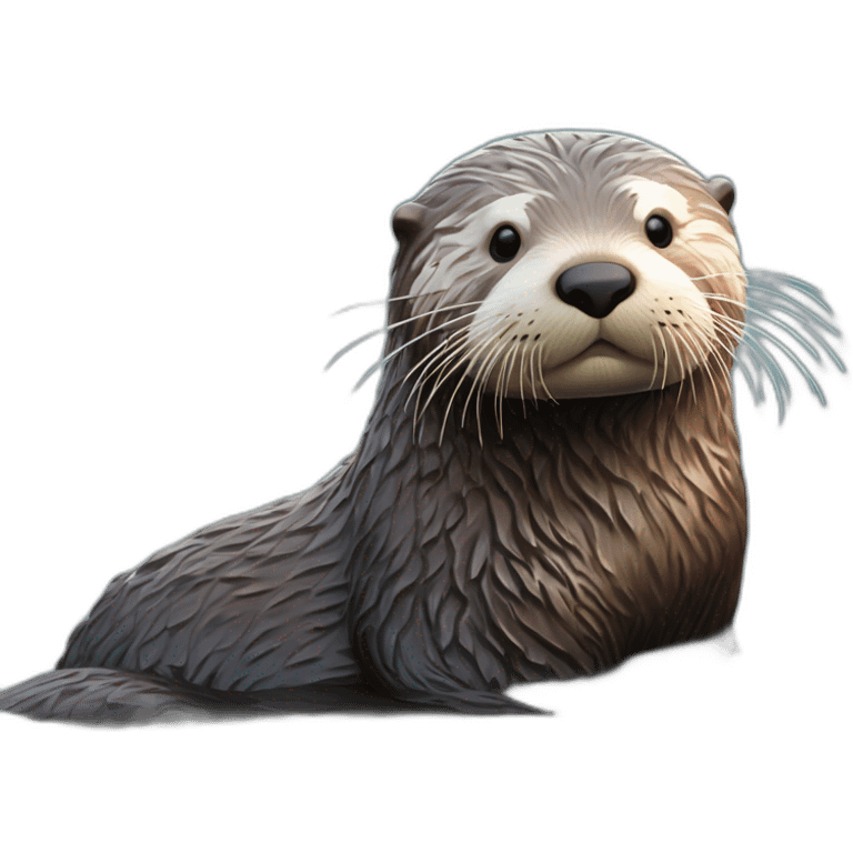 Sea-otter-drifting-on-the-surface-of-the-sea emoji