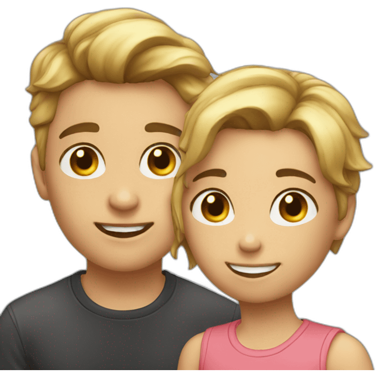 A young gay with girlfriend  emoji