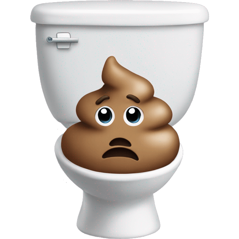 Poop in toilet emoji