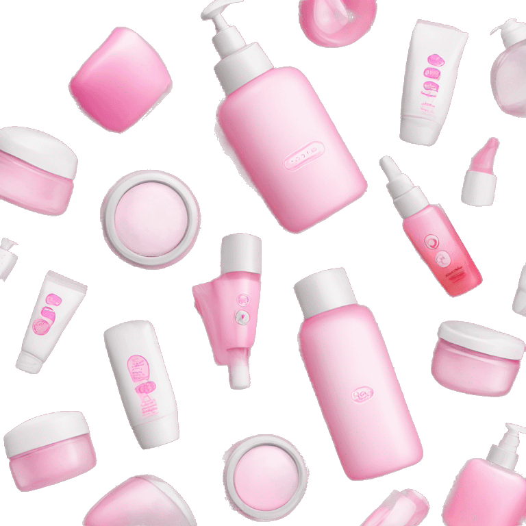 Pink skin care kit emoji