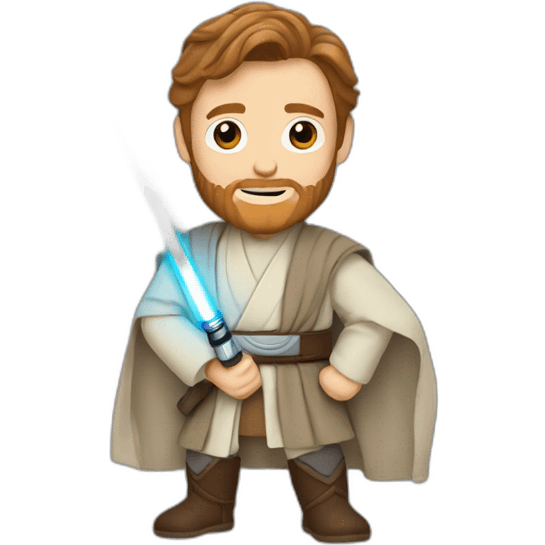 obi wan kenobi with lightsaber emoji