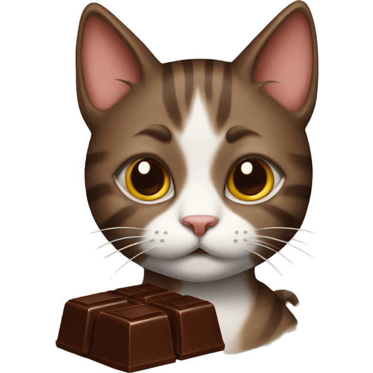 Cat with Chocolate  emoji