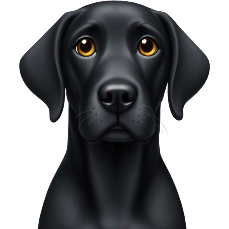 Black lab dog emoji