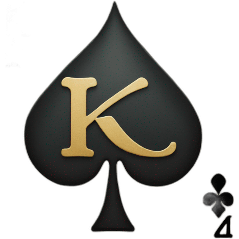 Ace of spades with letter k inside emoji