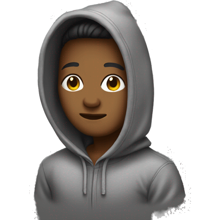 do wearing a hoodie  emoji