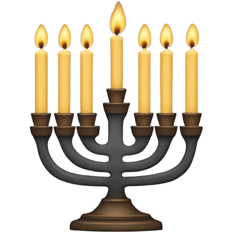 Menorah with 8 candles emoji