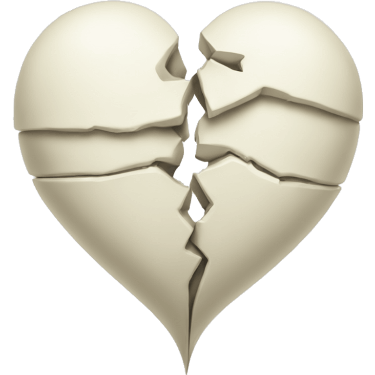 broken heart ivory  emoji