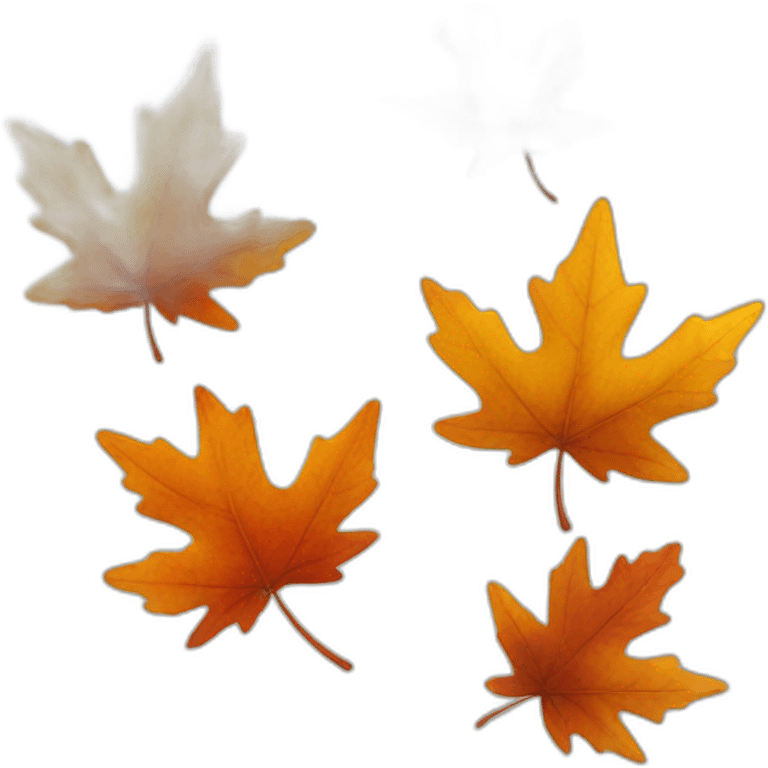 autumn leaves flying emoji