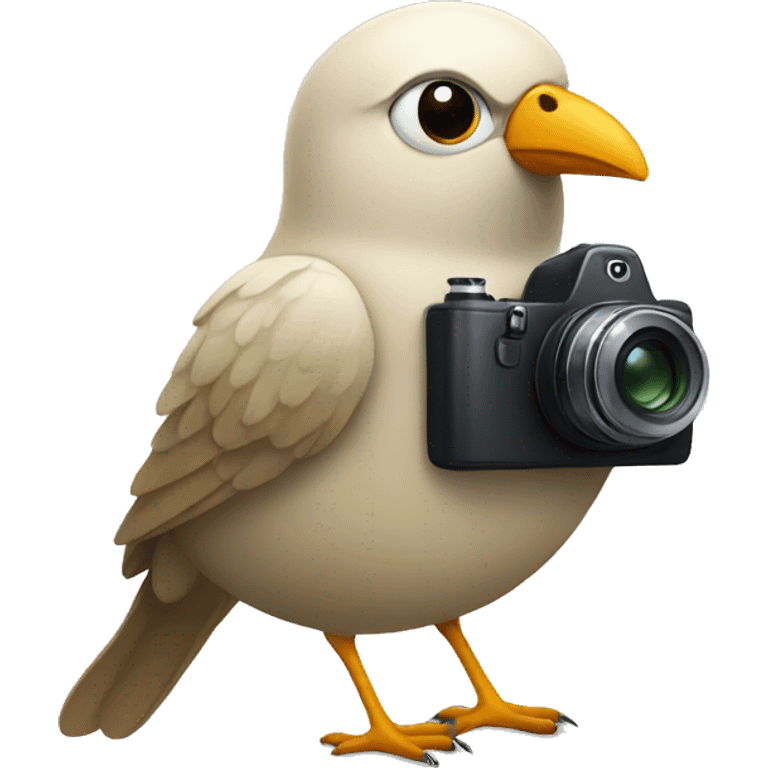 Bird with a camera emoji