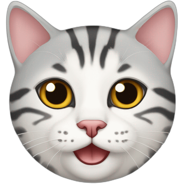 American shorthair cat with broken teeth emoji