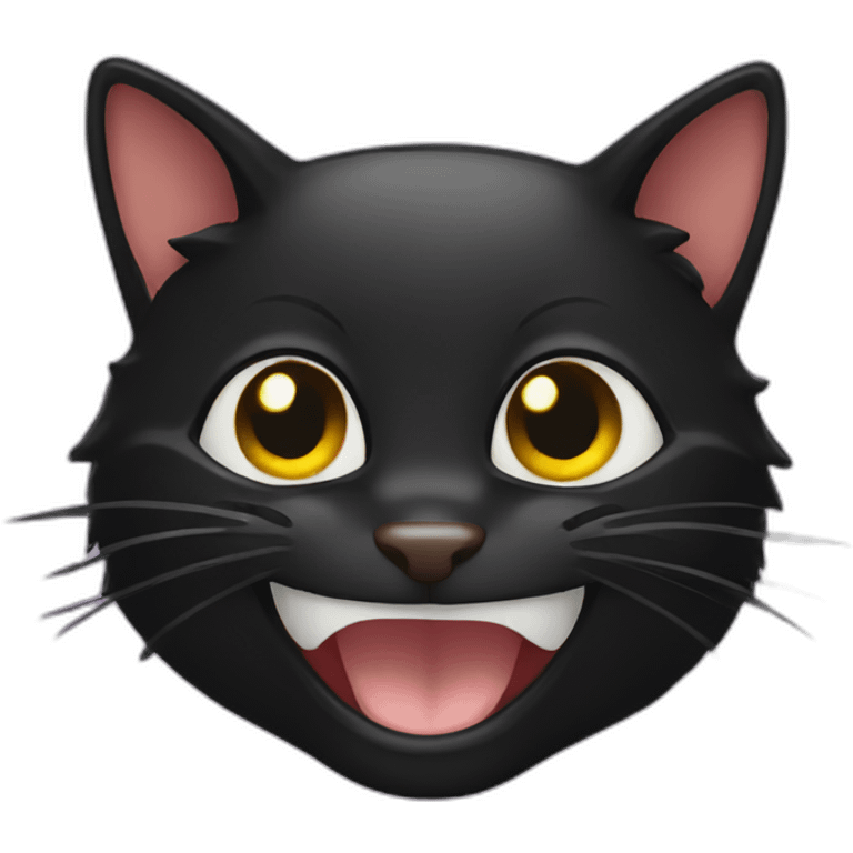 black cat smiling emoji