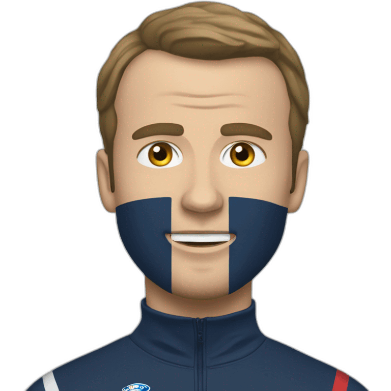 Macron qui joue au foot emoji