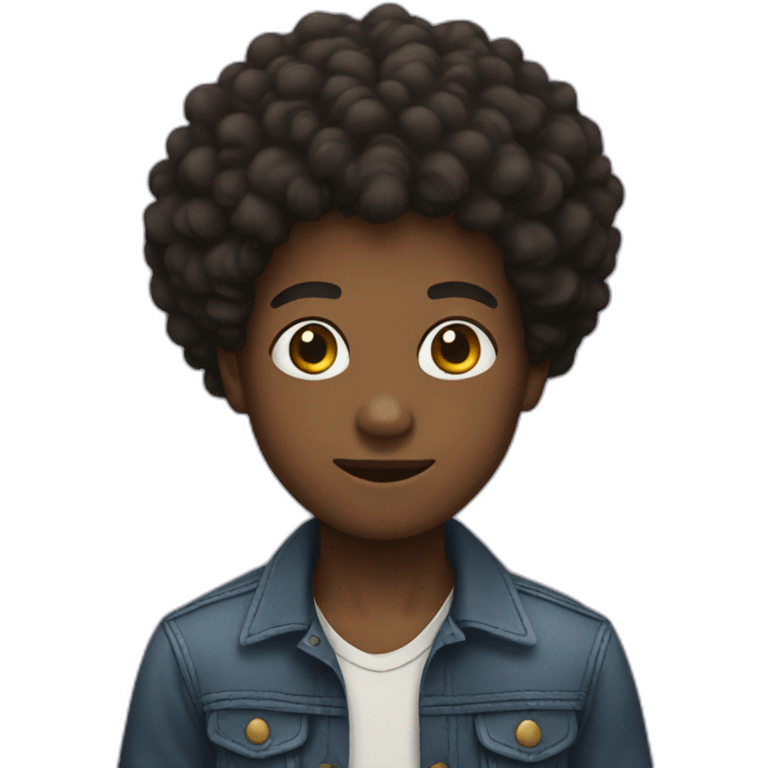 Afro boy emoji