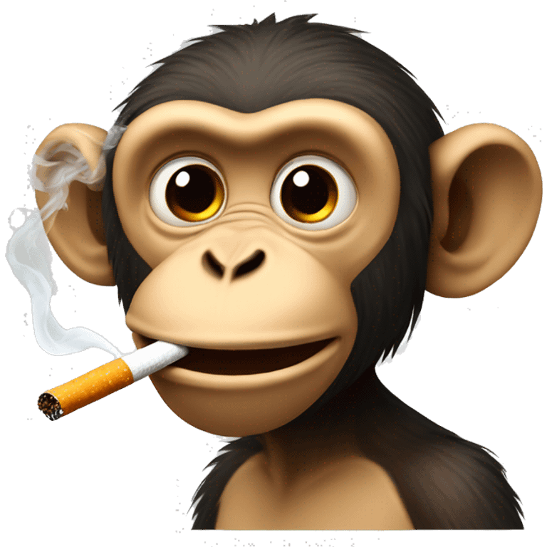 Monkey with a cigarette  emoji