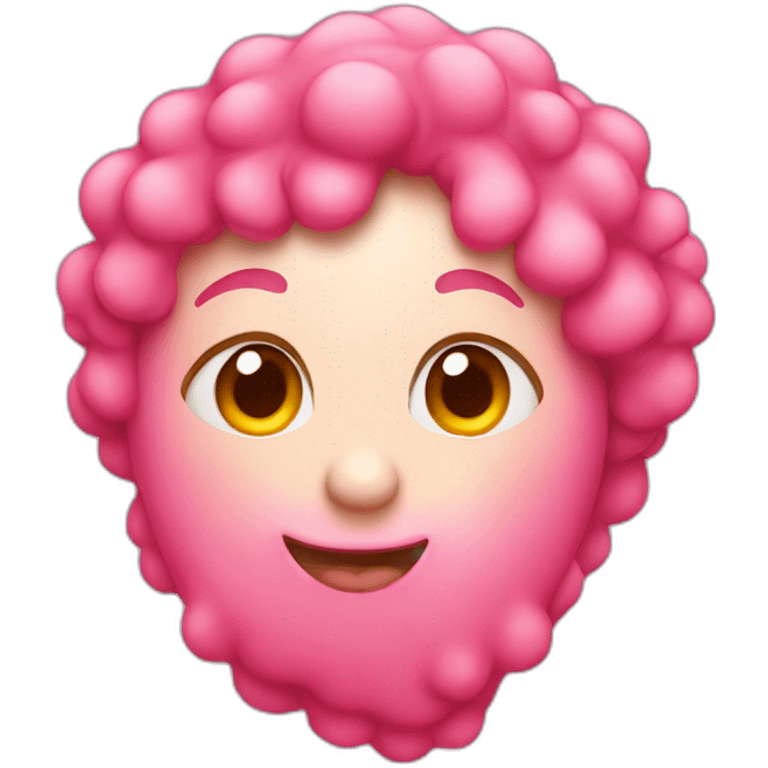 pink poo with red head emoji