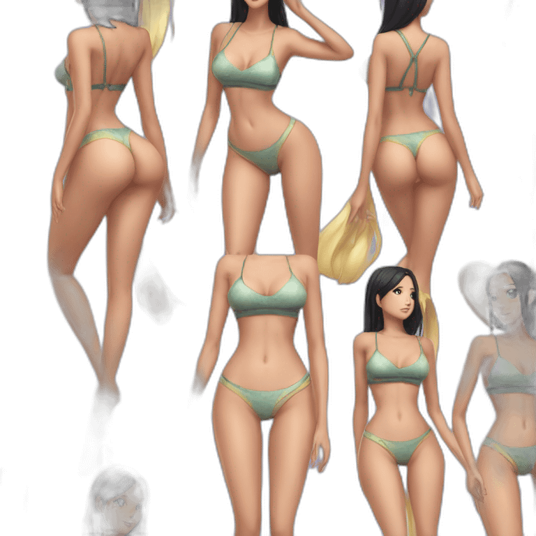 nico robin full body pawg tiny swimsuit back focus emoji