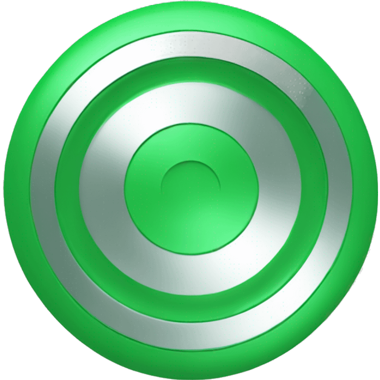 Disc in green  emoji