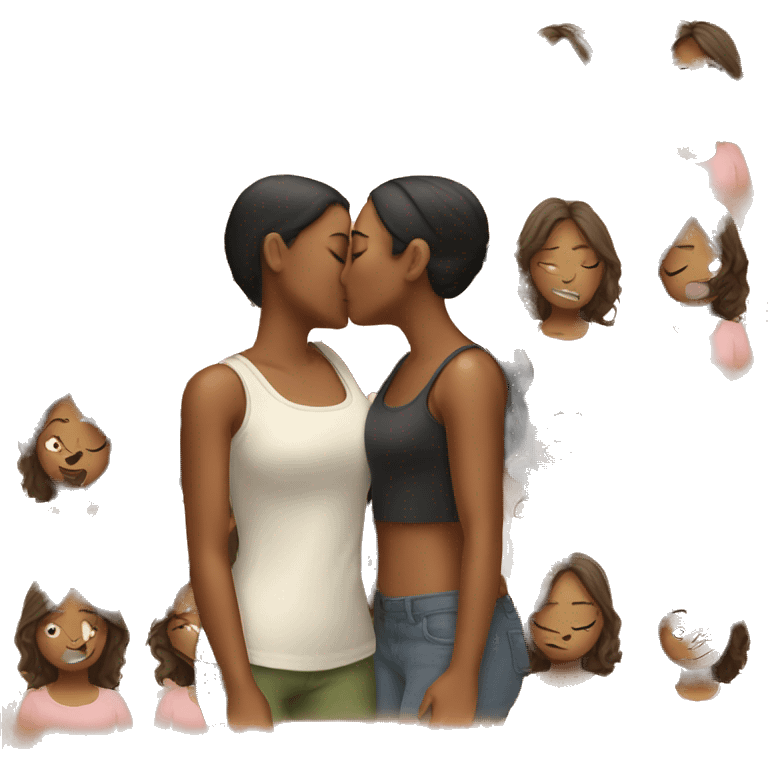 two women kissing emoji