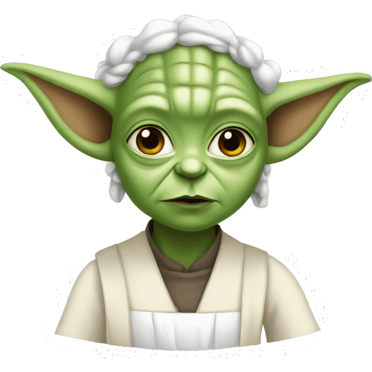 yoda in a maid outfit emoji