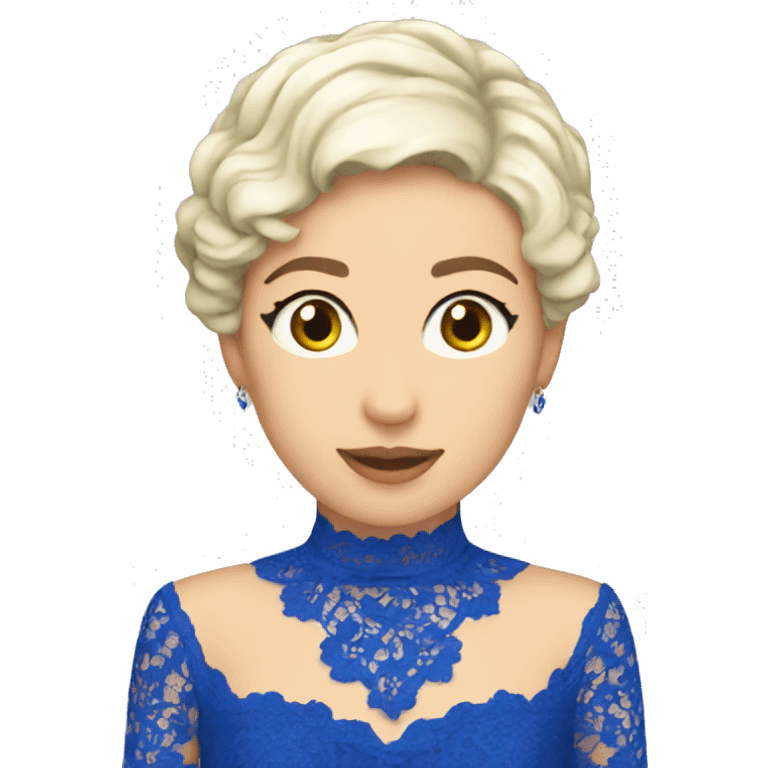 Royal blue lace top  emoji