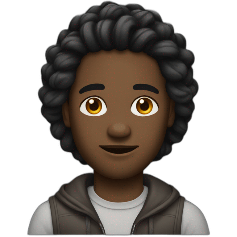 Black man with twostrand-twist emoji