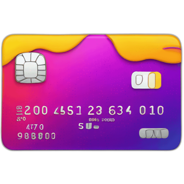 A colorful credit card emoji