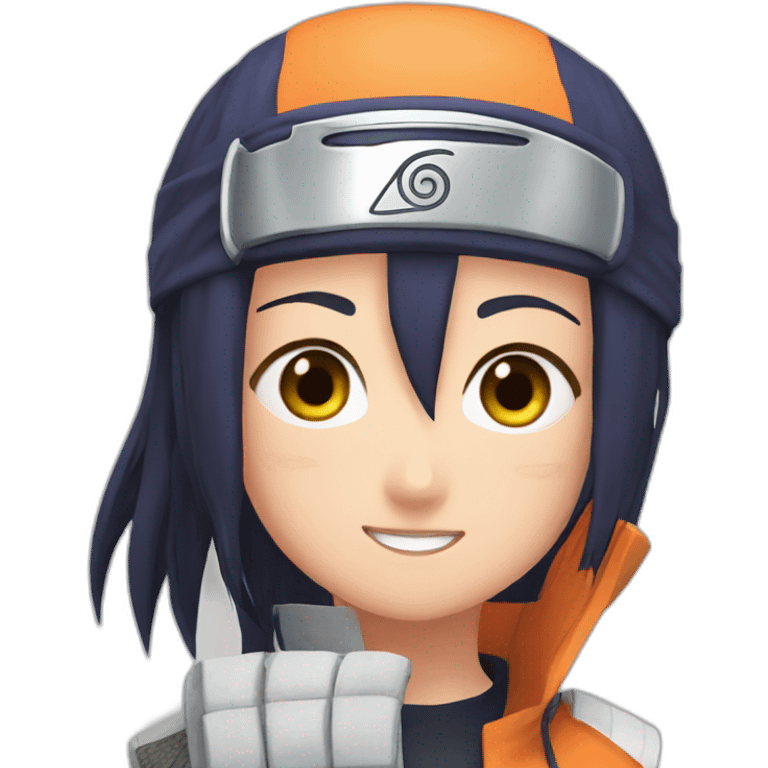 Hinata with naruto emoji