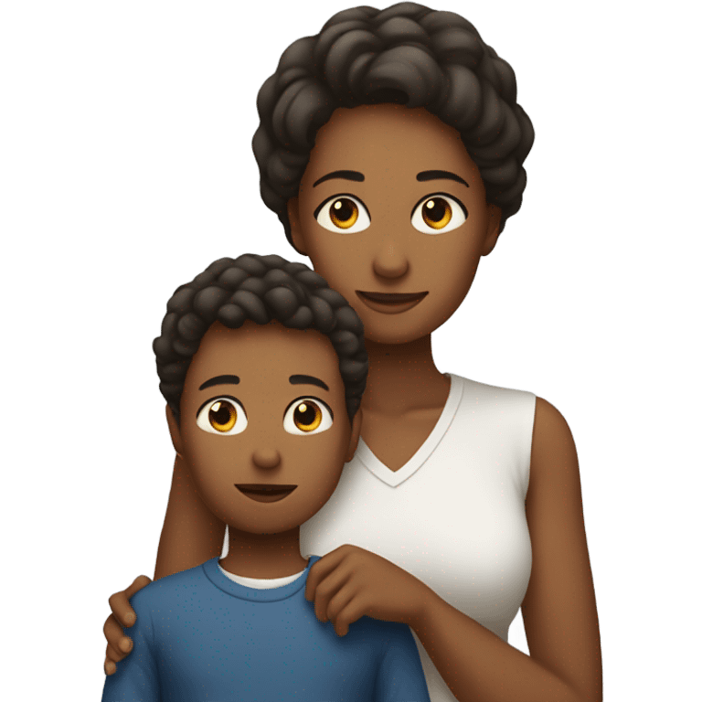 Mom with her son emoji