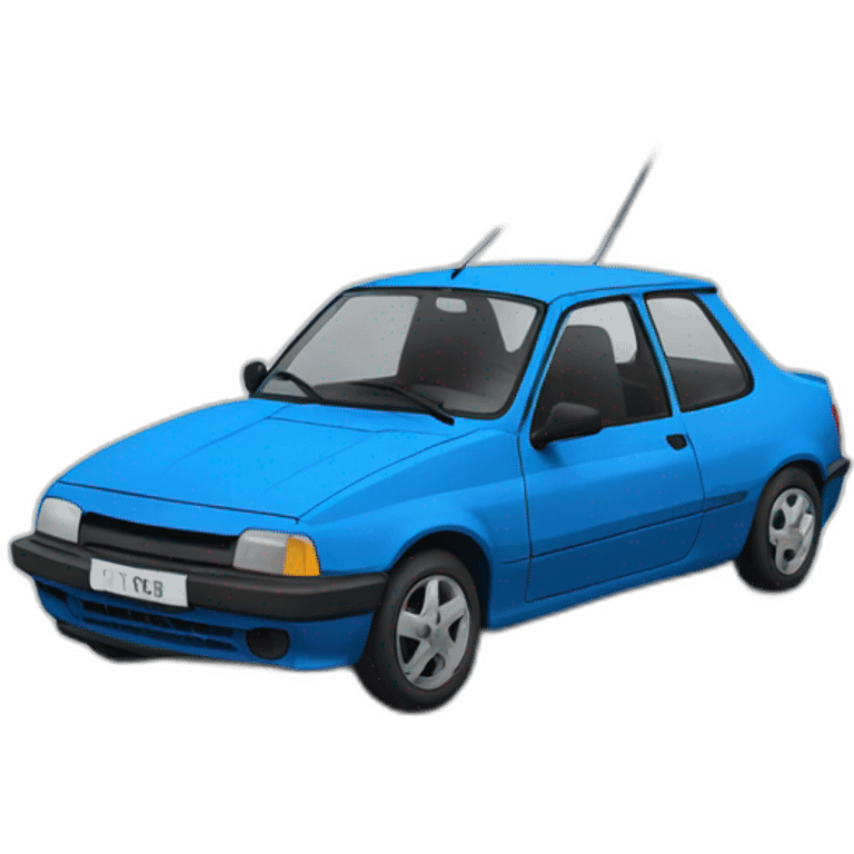 Drifting blue renault emoji