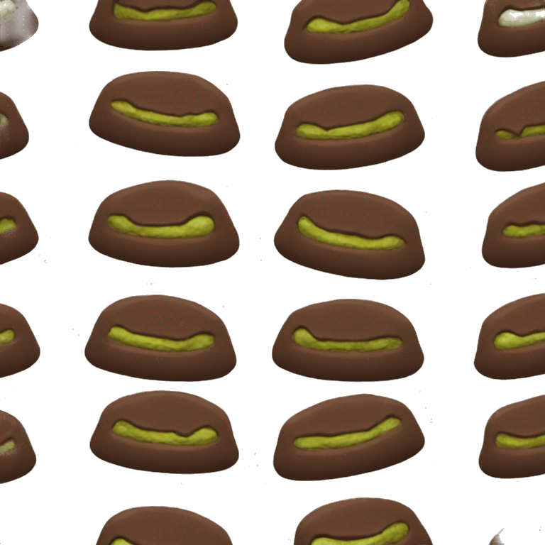 chocolate filled with pistachio cream emoji